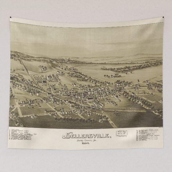 Item preview, Sellersville, Pennsylvania (1894) designed and sold by allhistory.