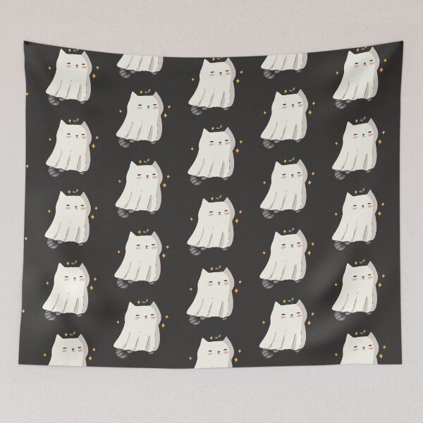Item preview, Cute ghost cat illustration  designed and sold by Mayarart.