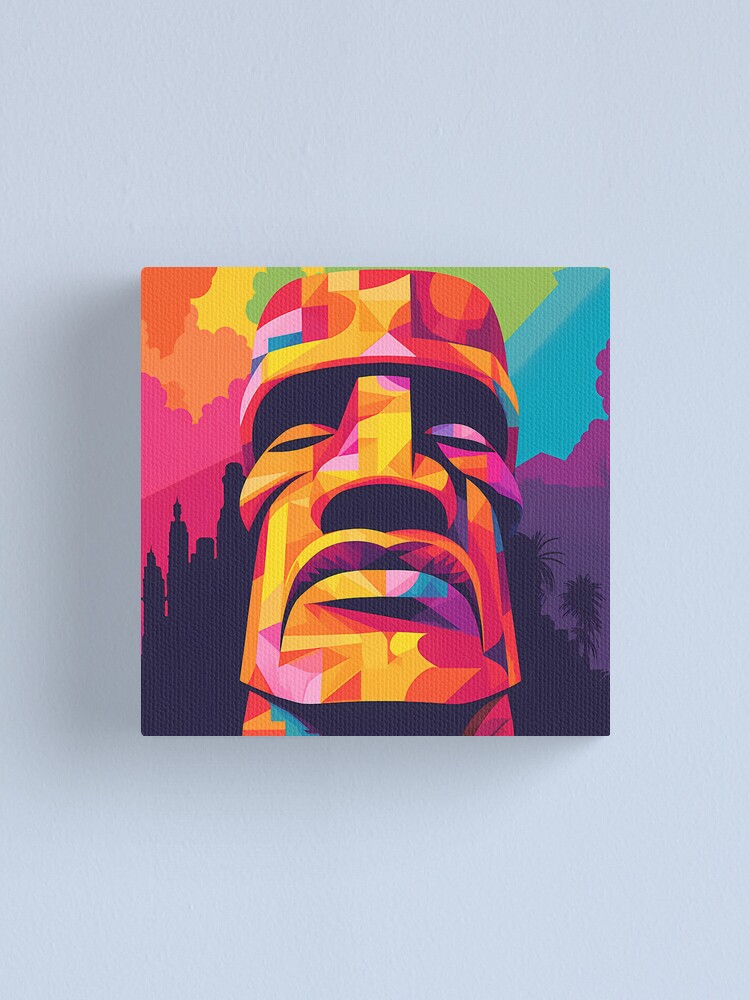 Moai emoji | Canvas Print