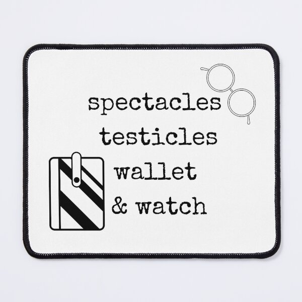 Item preview, Daily Reminders: Spectacles Testicles Wallet & Watch designed and sold by WinnieMae44.