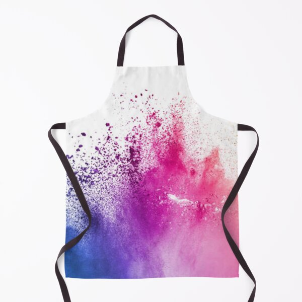 Aperçu de l'œuvre Explosion abstraite de poudre multicolore sur fond blanc. Figer le mouvement des éclaboussures de particules de poussière de couleur. créée et vendue par MTShoppingLine.