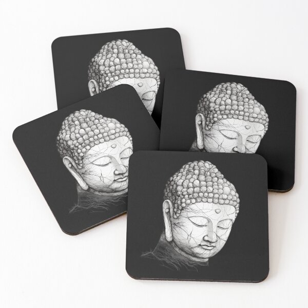 Item preview, Meditating Buddha Head, Minimalistic, Simple Drawing designed and sold by ZenHorn.