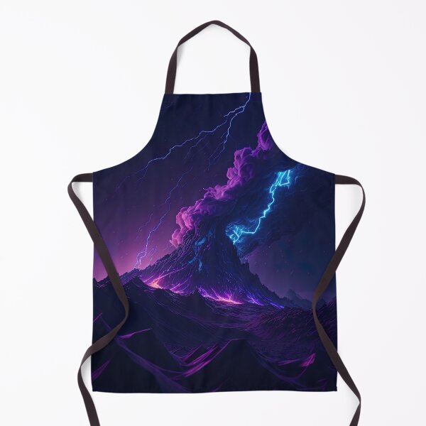 Item preview, Blue lightning purple volcano eruption designed and sold by RK - Shop.