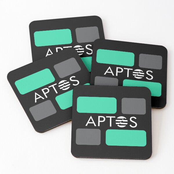 Item preview, Aptos APT Crypto Altcoin - Abstract Minimalist Design with Rounded Rectangles designed and sold by CryptoMoods.