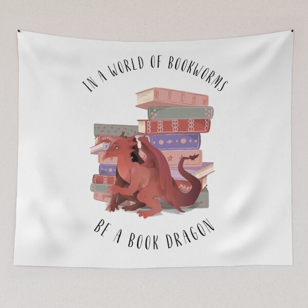 Item preview, In a world of bookworms be a book dragon designed and sold by addict2reading.