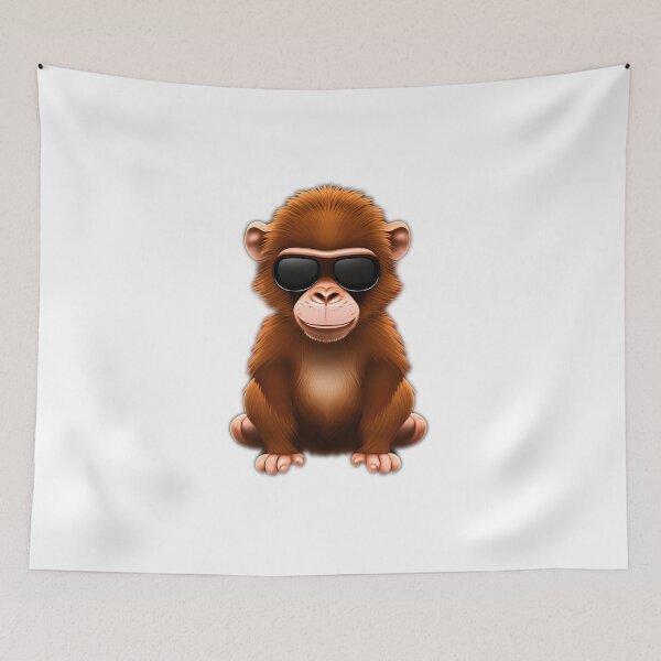 Item preview, Monkey in cartoon style designed and sold by IrinaGuArt.