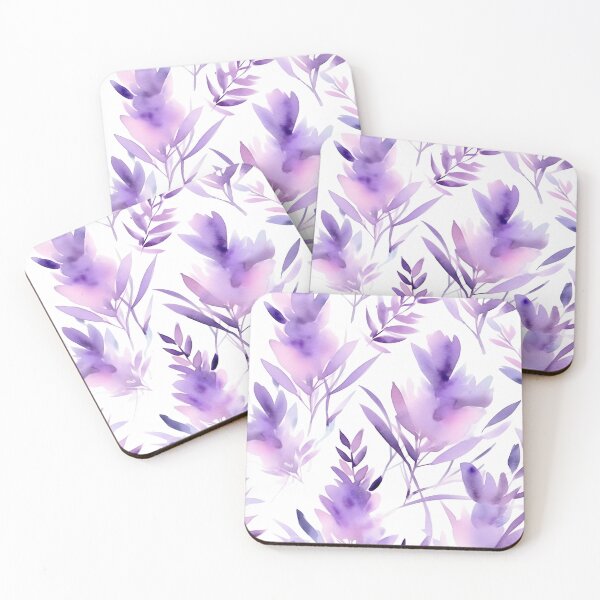 Item preview, Blissful Light Purple Lavender Flowers Watercolor Floral Patterns designed and sold by Wonder Of Light.