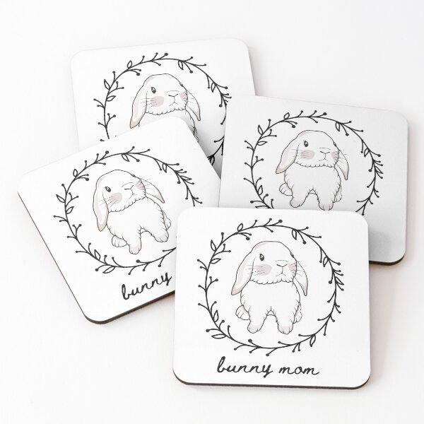 Item preview, White Bunny Mom Holland Lop Yellow Bunny Cute Pet designed and sold by ChillCozyCorner.