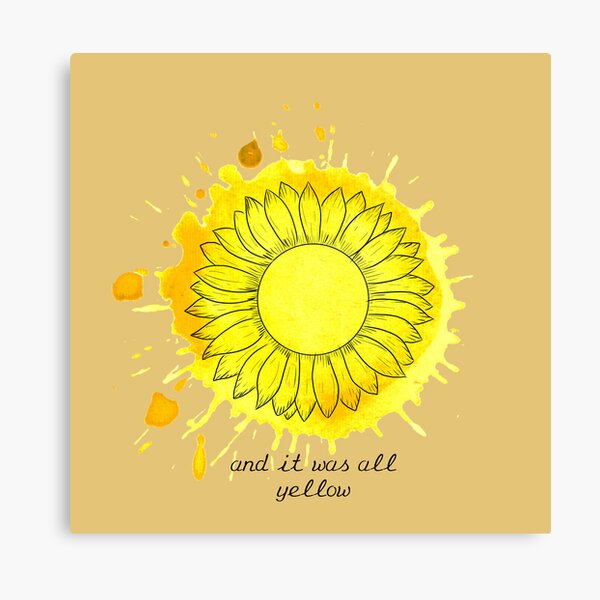 Watercolor Sunflower Canvas Print