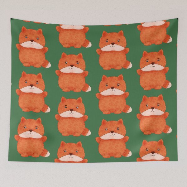 Item preview, Fluffy Fox Cuddly Toy Illustration designed and sold by Danii Ann.