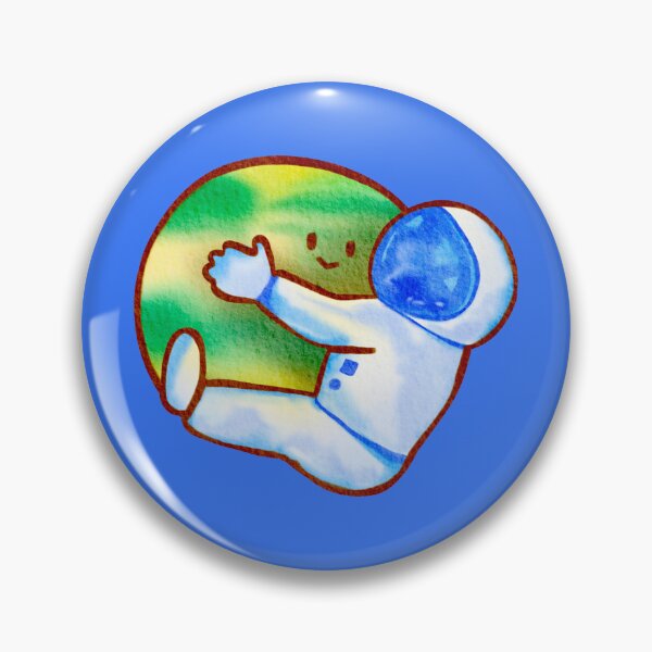 Astronaut Embracing Mars planet Pin