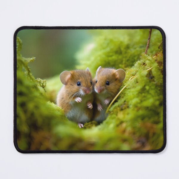 Item preview, These two adorable little mice are in love and enjoying their time together in the forest.  designed and sold by aiphotosart.