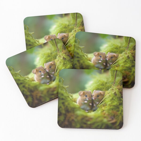Item preview, These two adorable little mice are in love and enjoying their time together in the forest.  designed and sold by aiphotosart.