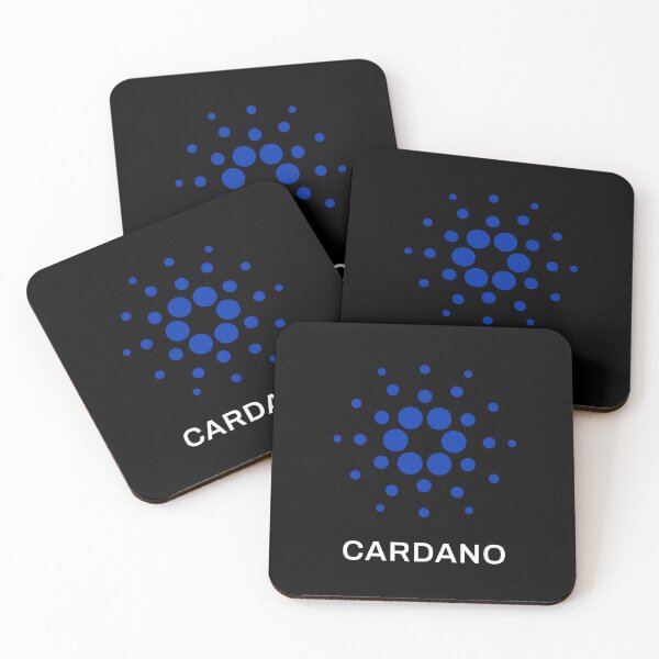 Item preview, Cardano ADA Crypto Altcoin - Clean Vertical Blue Logo with White Text designed and sold by CryptoMoods.
