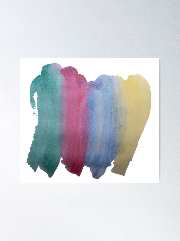 Colorful Water Color Paint Texture Poster for Sale by