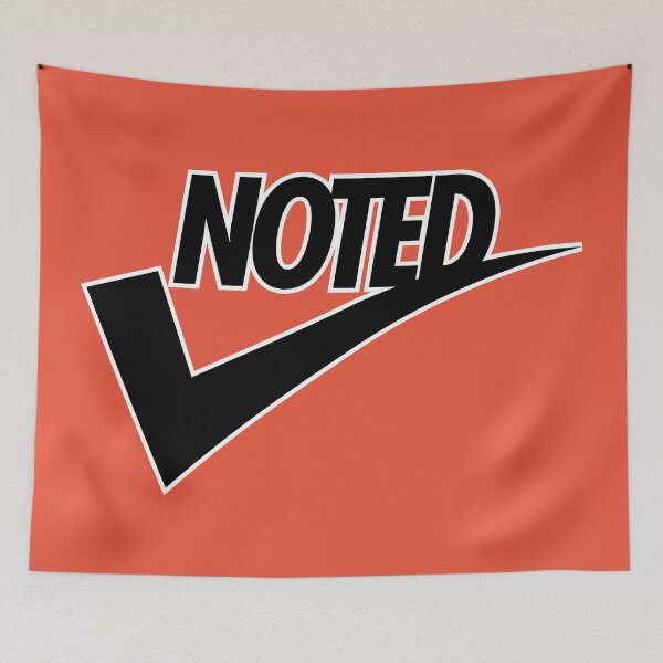 Item preview, Noted Sign Sticker for Work in Swoosh Style designed and sold by DHC-design.
