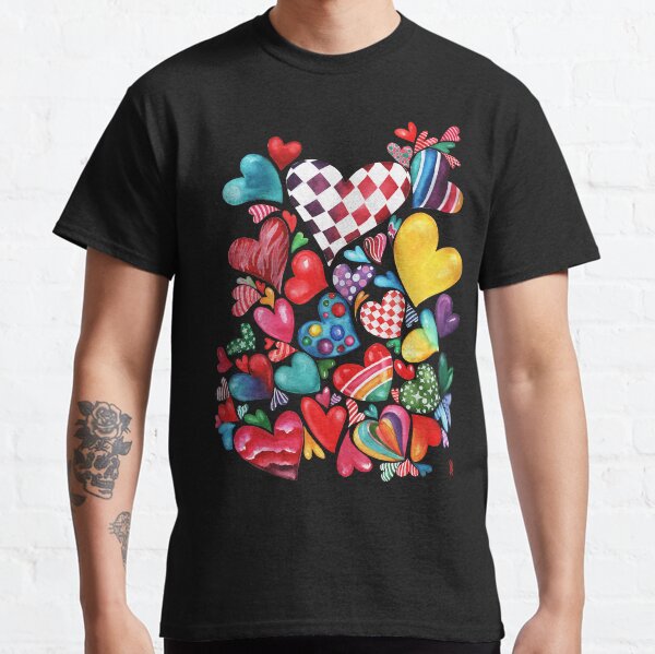 Love Hearts Pattern Classic T-Shirt