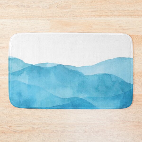 Item preview, Light Blue Watercolor Background With Waves designed and sold by MTShoppingLine.