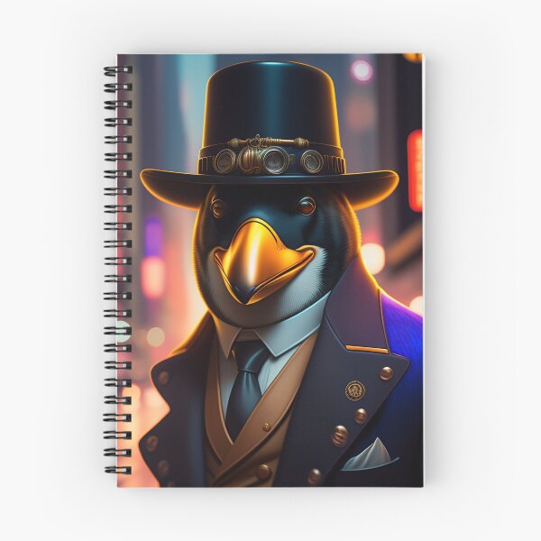 Item preview, Portrait of a steampunk penguin designed and sold by WeedSplifs.
