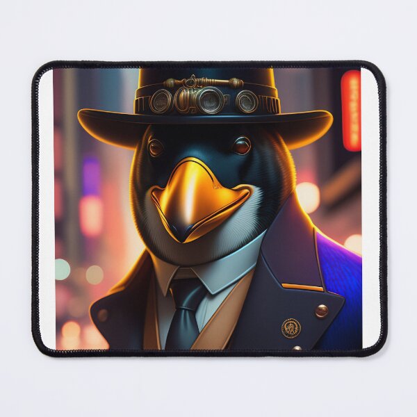 Item preview, Portrait of a steampunk penguin designed and sold by WeedSplifs.