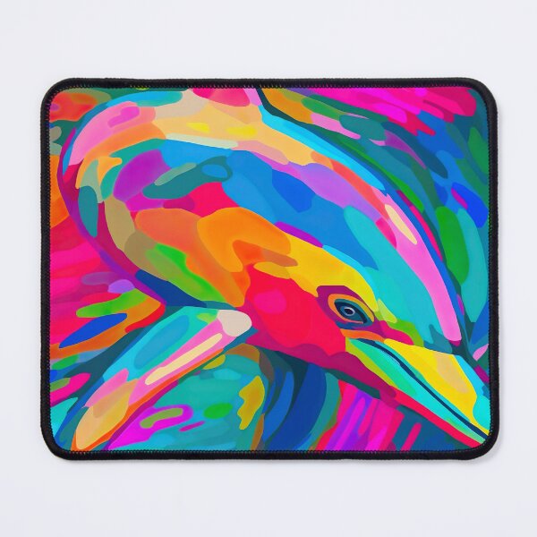 Item preview, VIBRANT DOLPHIN FLYING THROUGH COLORS designed and sold by Roni-KH.