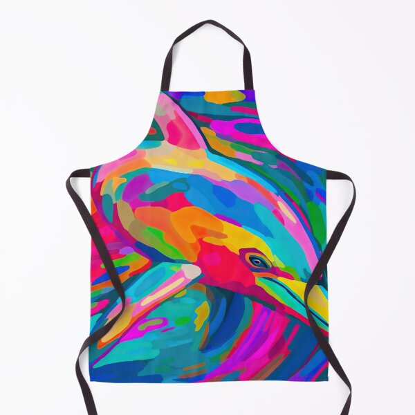 Item preview, VIBRANT DOLPHIN FLYING THROUGH COLORS designed and sold by Roni-KH.