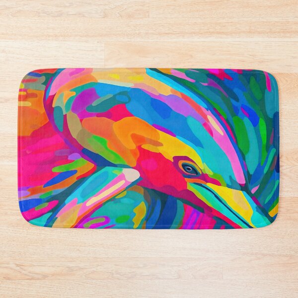 Item preview, VIBRANT DOLPHIN FLYING THROUGH COLORS designed and sold by Roni-KH.