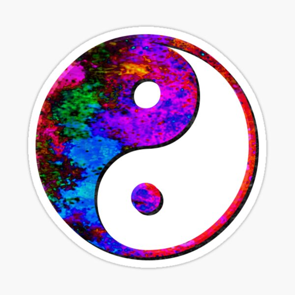 Item preview, Yin Yang Symbol - Multicolor Purple, Blue, Green designed and sold by artandsoul38.