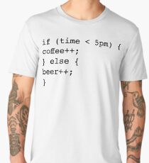 Coder Computer Science Coffee Beer Men's Premium T-Shirt