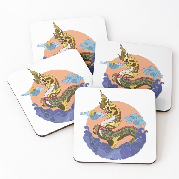 Item preview, Art Thai Dragon and Thai Wave designed and sold by iLuckTarn.