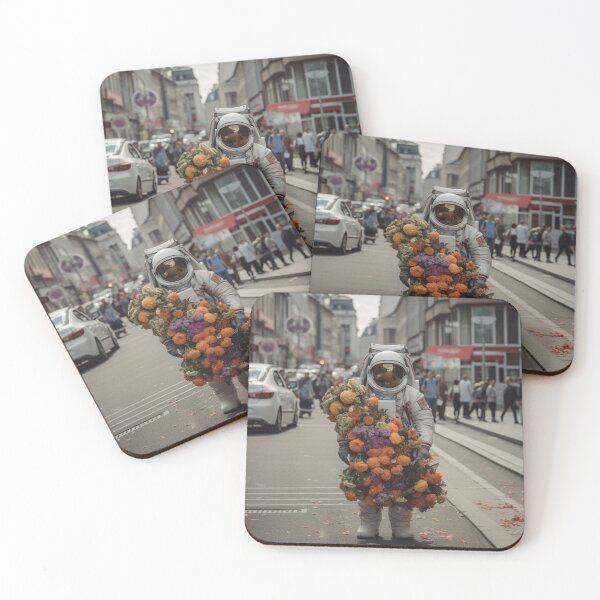 Item preview, Astronaut in the street - AI Generated Art designed and sold by VAWNCREATESAI.