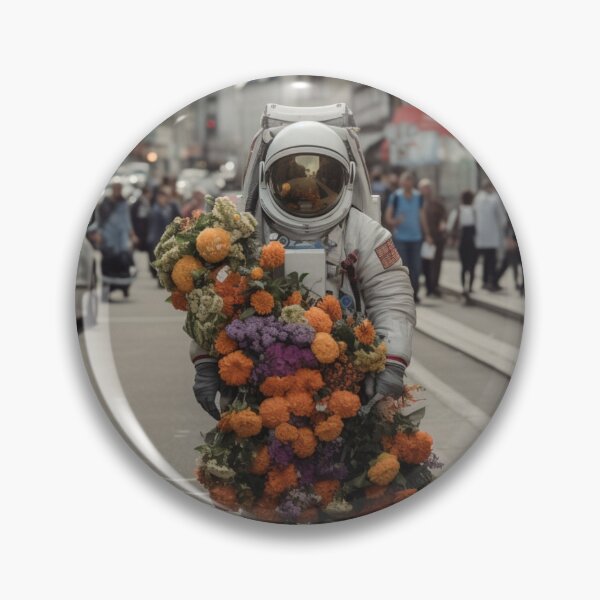 Item preview, Astronaut in the street - AI Generated Art designed and sold by VAWNCREATESAI.
