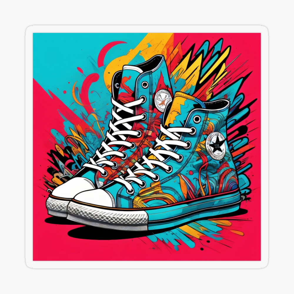 Graffiti Sneaker Canvas Art, Paint Splatter Sneaker Canvas Art, Sneaker  Wall Art, Sneaker Poster, Sneaker Wall Decor, Shoes Graffiti Canvas 