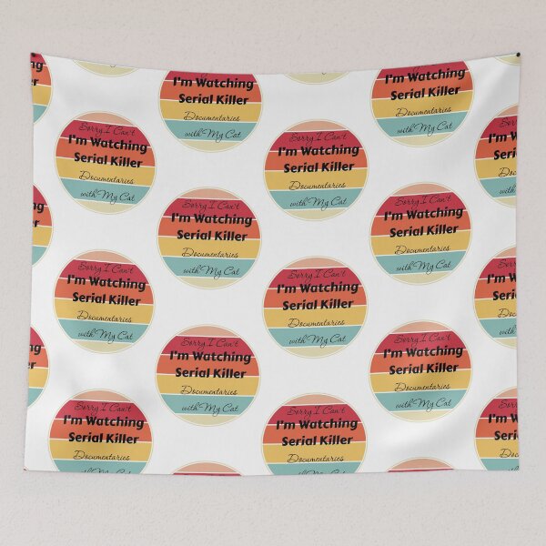 Aperçu de l'œuvre Désolé, je ne peux pas, je regarde des documentaires sur les tueurs en série avec mon chat12 créée et vendue par vietkieu15.