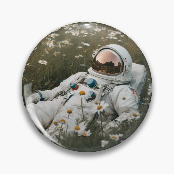 Item preview, Astronaut lying in a daisy field - AI Generated Art  designed and sold by VAWNCREATESAI.