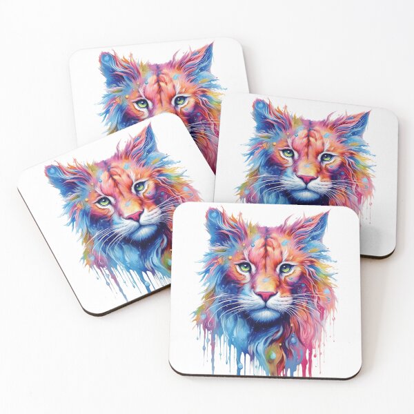 Item preview, Splash Art Dripping Paint Cat 7 designed and sold by anymalart.