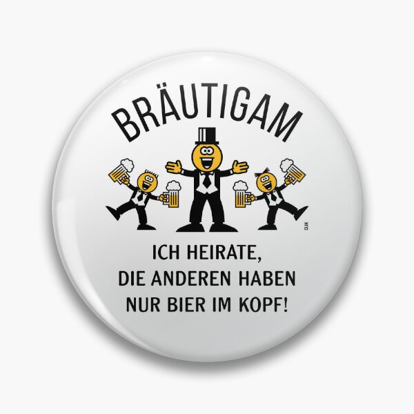 Item preview, Bridegroom (JGA / Caricature / Bier Im Kopf / 3C / Black) designed and sold by Roderix.