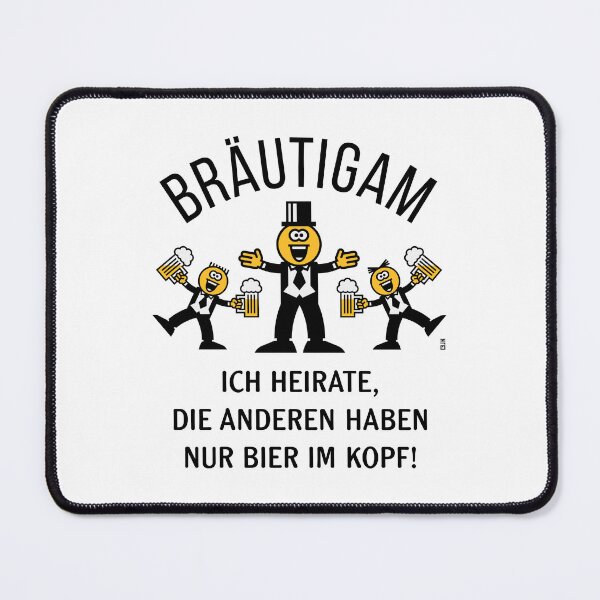 Item preview, Bridegroom (JGA / Caricature / Bier Im Kopf / 3C / Black) designed and sold by Roderix.