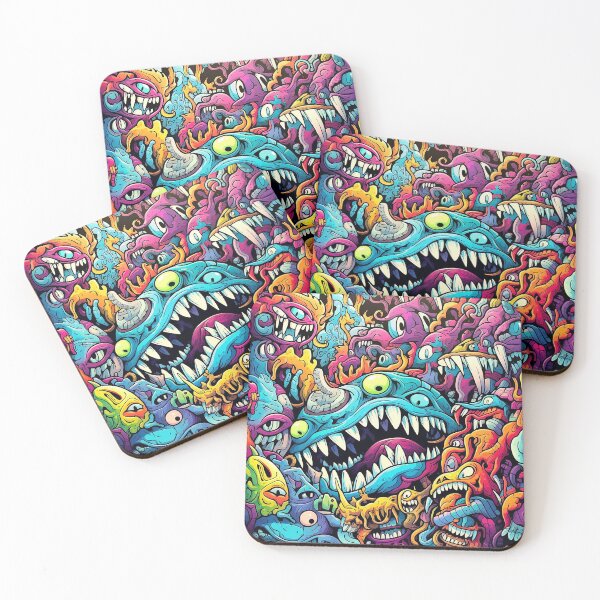 Item preview, Psychedelic Graffiti Demons Doodles designed and sold by Desfix.