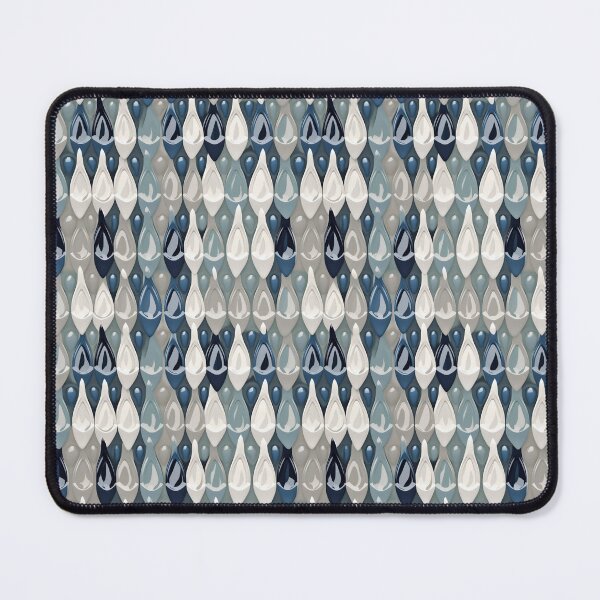 Item preview, Blue and Black Raindrop Ceramic Mosaic Pattern on Beige, Seamless and Stylish, AI Generated designed and sold by drawerwalker.