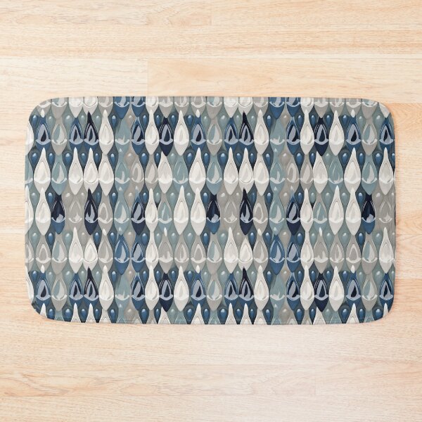 Item preview, Blue and Black Raindrop Ceramic Mosaic Pattern on Beige, Seamless and Stylish, AI Generated designed and sold by drawerwalker.