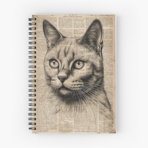 Item preview, A cat portrait, vintage page dictionary designed and sold by innazimovec.