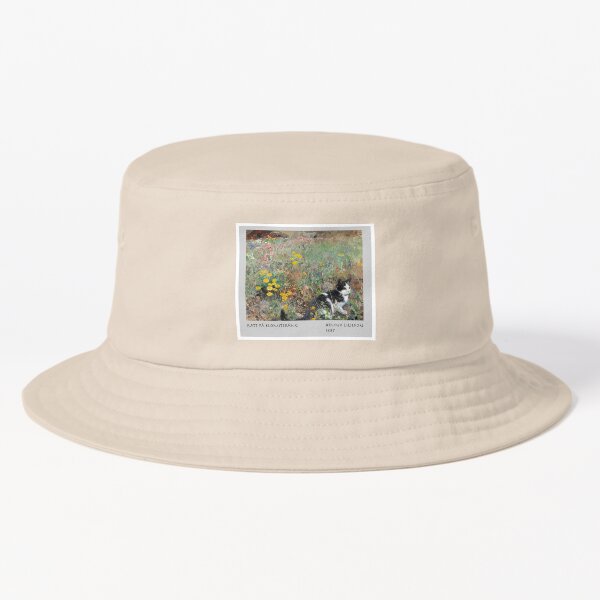 Vista previa del artículo con la obra «Bruno Liljefors - Gato en macizo de flores (Katt på blomsteräng)», diseñado y vendido por PawsAndCoffeeCo.