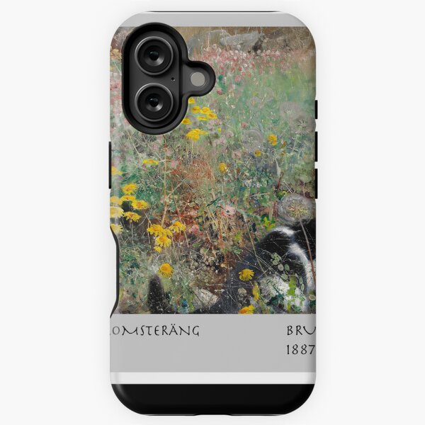 Vista previa del artículo con la obra «Bruno Liljefors - Gato en macizo de flores (Katt på blomsteräng)», diseñado y vendido por PawsAndCoffeeCo.