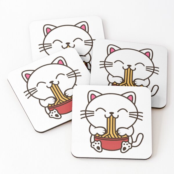 Item preview, Cat Eating Spaghetti Kawaii27 designed and sold by anhy15.