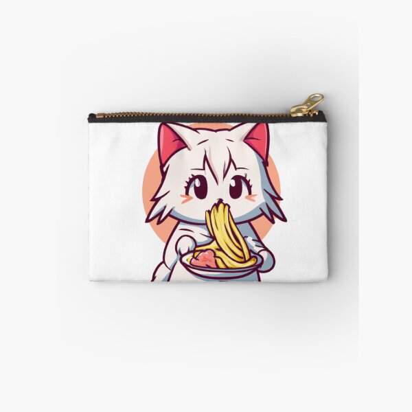 Item preview, Cat Eating Spaghetti Adorable Anime Kitten6 designed and sold by anhy15.