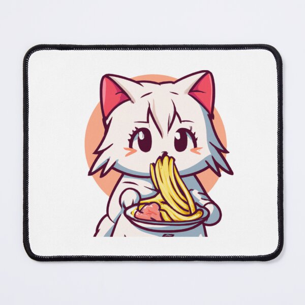 Item preview, Cat Eating Spaghetti Adorable Anime Kitten6 designed and sold by anhy15.