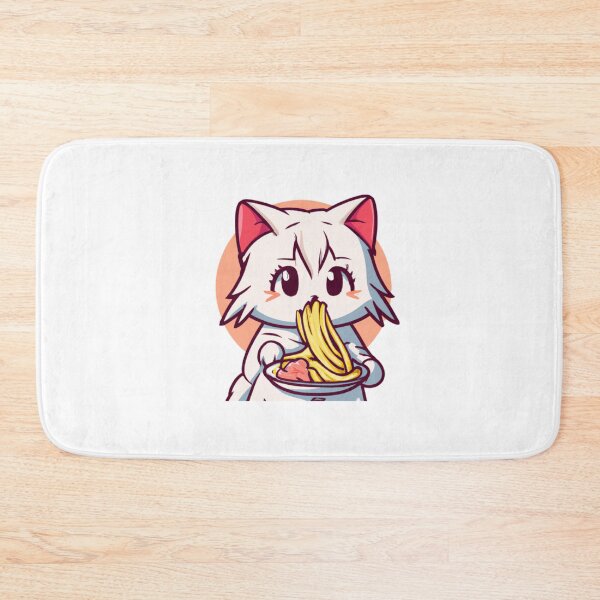 Item preview, Cat Eating Spaghetti Adorable Anime Kitten6 designed and sold by anhy15.