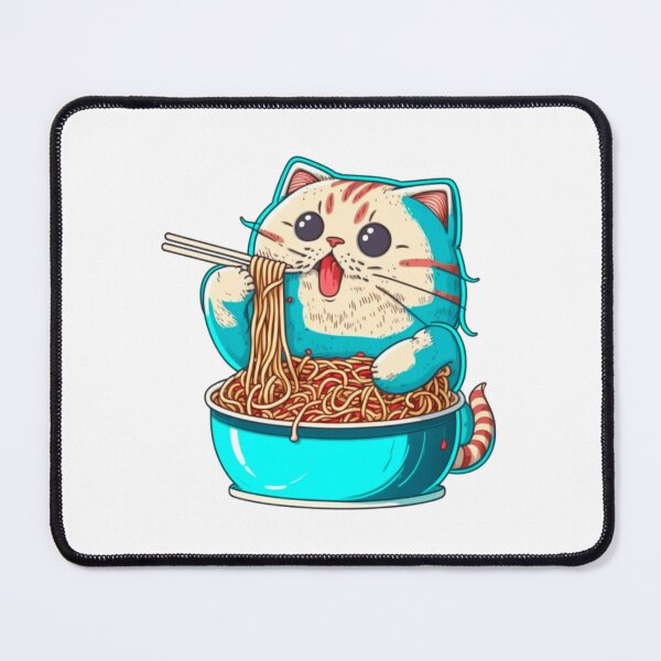 Item preview, cat eating spaghetti cartoon10 designed and sold by anhy15.
