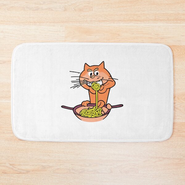 Item preview, Cat Eating Spaghetti, Cat Eating Ramen - Funny Cute Cat11 designed and sold by anhy15.